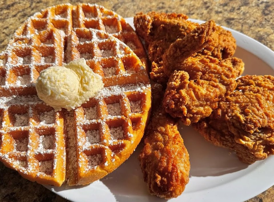 Chicken Strips & Waffle